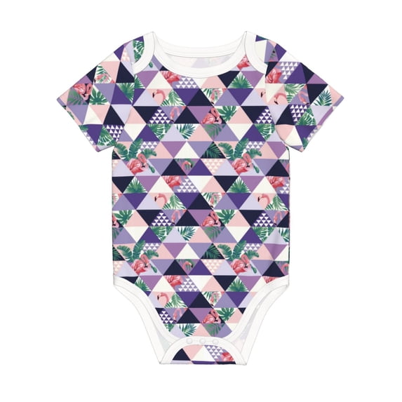 Rocae Plaid Flamingo for Baby Climbing Clothes Soft Baby Romper for Active Infants Comfortable and Breathable Crawling Jumpsuit Unisex Baby Outfit 12 Months