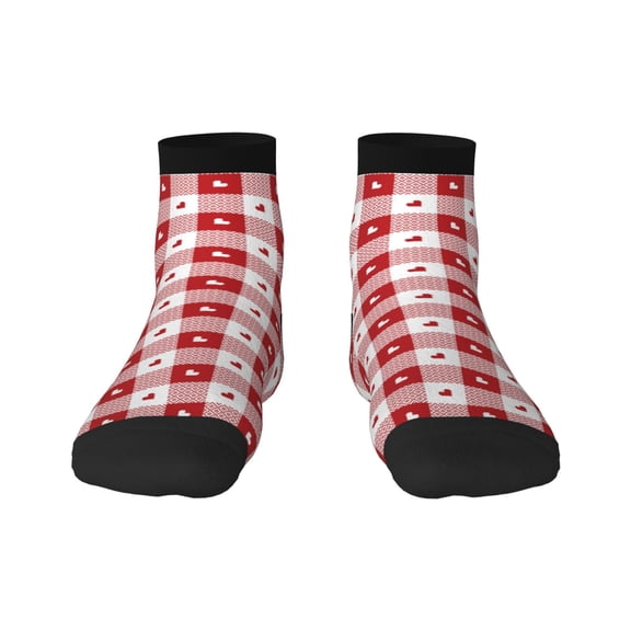 Rocae Plaid Heart for Premium Adult Socks,Comfortable, Breathable, and Durable Socks, Perfect for Everyday Wear