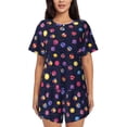 thumbnail image 1 of Rocae Planets for Two Piece Sleepwear Pajamas Sets for Women Soft Short-Sleeved Pjs with Lounge Shorts -Medium, 1 of 6
