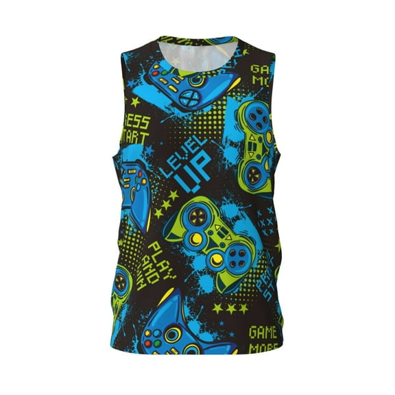 Rocae Play Game for Men's Basketball Jersey Lightweight and Breathable Athletic Tank Top,Quick-Drying Sports Jersey Medium