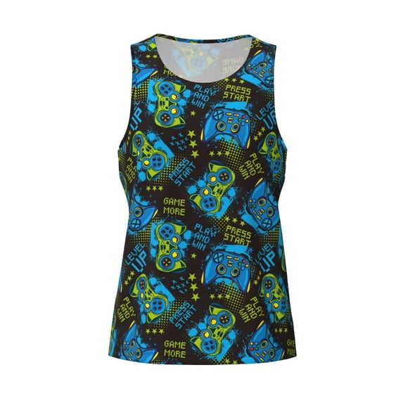 Rocae Play Game for Men's Workout Tank Top Men's Running Tank Top Dry Fit Athletic Workout Tank TopsMedium