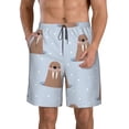 thumbnail image 1 of Rocae Playful Walrus Wonders for Men's Beach Shorts Casual Elastic Waist Drawstring Summer Beach Shorts,S-3XL-3X-Large, 1 of 6