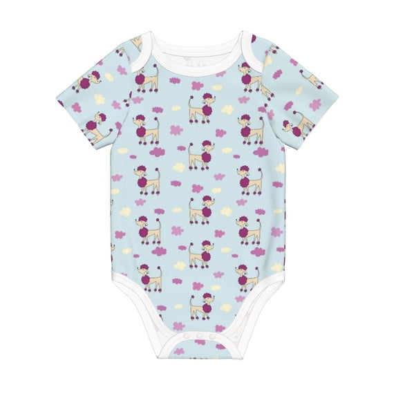 Rocae Poodle Dog for Baby Climbing Clothes Soft Baby Romper for Active Infants Comfortable and Breathable Crawling Jumpsuit Unisex Baby Outfit 9M