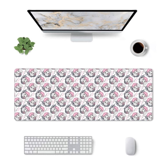 Rocae Poodle Dog for Gaming Mouse Pad, Mouse Pad Large, Office Computer Keyboard Mousepad, Keyboard and Mouse Pad with Stitched Edges,31.5 x 11.8 in