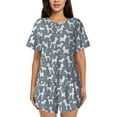 thumbnail image 1 of Rocae Poodle Dog for Two Piece Sleepwear Pajamas Sets for Women Soft Short-Sleeved Pjs with Lounge Shorts Small, 1 of 9
