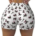 thumbnail image 1 of Rocae Poodle Dog for Women's Quick-Dry Running Shorts,Ladies Active Athletic Apparel Yoga Workout Gym Running Volleyball Spandex Shorts Small, 1 of 9