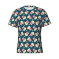 thumbnail image 1 of Rocae Popcorn With Glasses for Men's Moisture-Wicking Crew Tee - T-Shirt for Sports, Outdoor Activities, and Casual WearSmall, 1 of 9