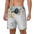thumbnail image 1 of Rocae Pumpkin And White Marble for Men's Swim Trunks Quick Dry With Two Side Pockets and One Lined Patch PocketLarge, 1 of 9