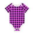 thumbnail image 1 of Rocae Purple Black Buffalo Plaid for Baby Climbing Clothes Soft Baby Romper for Active Infants Comfortable and Breathable Crawling Jumpsuit Unisex Baby Outfit 12 Months, 1 of 8