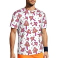 thumbnail image 1 of Rocae Purple Mushroom for Men's Mesh Quick-Dry Short Sleeve Workout T-Shirt,Mens Crew Neck Tee Lightweight Soft Classic T Shirts 4X-Large, 1 of 9