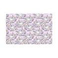 thumbnail image 1 of Rocae Purple Rabbit Printed Heat Resistant Place Mats,Classic Hemstitch Cloth Fabric Placemats Imitation Linen Place Mat Table Mats 18x12 inch, 1 of 5