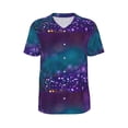 thumbnail image 1 of Rocae Purple and Green Glitter for Breathable Men's Baseball T-Shirt Fashionable Casual Baseball Jersey, Moisture-wicking Sportswear Medium, 1 of 9