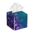 thumbnail image 1 of Rocae Purple and Green Glitter for High-grade Leather Tissue Box, Exquisite Fashionable Design, Office Tissue Box, Waterproof Family Tissue Box, 1 of 8