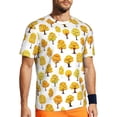 thumbnail image 1 of Rocae Qutumn Tree for Men's Mesh Quick-Dry Short Sleeve Workout T-Shirt,Mens Crew Neck Tee Lightweight Soft Classic T Shirts XX-Large, 1 of 9