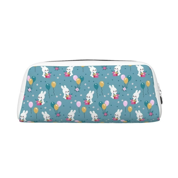 Rocae Rabbit And Balloon for Multifunctional Pen Organizer with Zipper Closure, Ideal for Tools, Gadgets, Cosmetics, Stationary,Travel Accessary