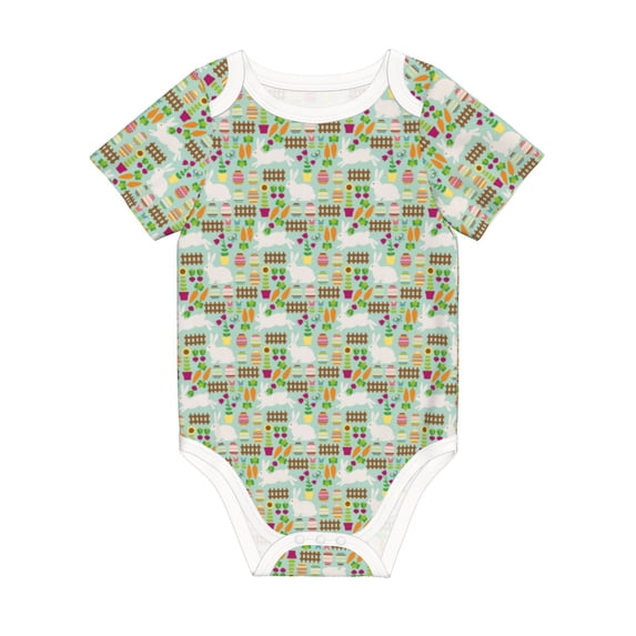 Rocae Rabbit And Carrot for Baby Climbing Clothes Soft Baby Romper for Active Infants Comfortable and Breathable Crawling Jumpsuit Unisex Baby Outfit 9M