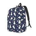 thumbnail image 1 of Rocae Rabbit And Flower for Durable Canvas Backpack Leisure Large Bag Travel Rucksack Multi-function Backpack Small, 1 of 1