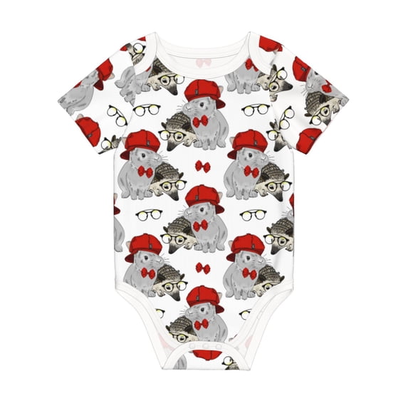 Rocae Rabbit And Hedgehog for Baby Climbing Clothes Soft Baby Romper for Active Infants Comfortable and Breathable Crawling Jumpsuit Unisex Baby Outfit 6 Months
