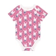 thumbnail image 1 of Rocae Rabbit Holding Flowers for Baby Climbing Clothes Soft Baby Romper for Active Infants Comfortable and Breathable Crawling Jumpsuit Unisex Baby Outfit 2 Years, 1 of 8