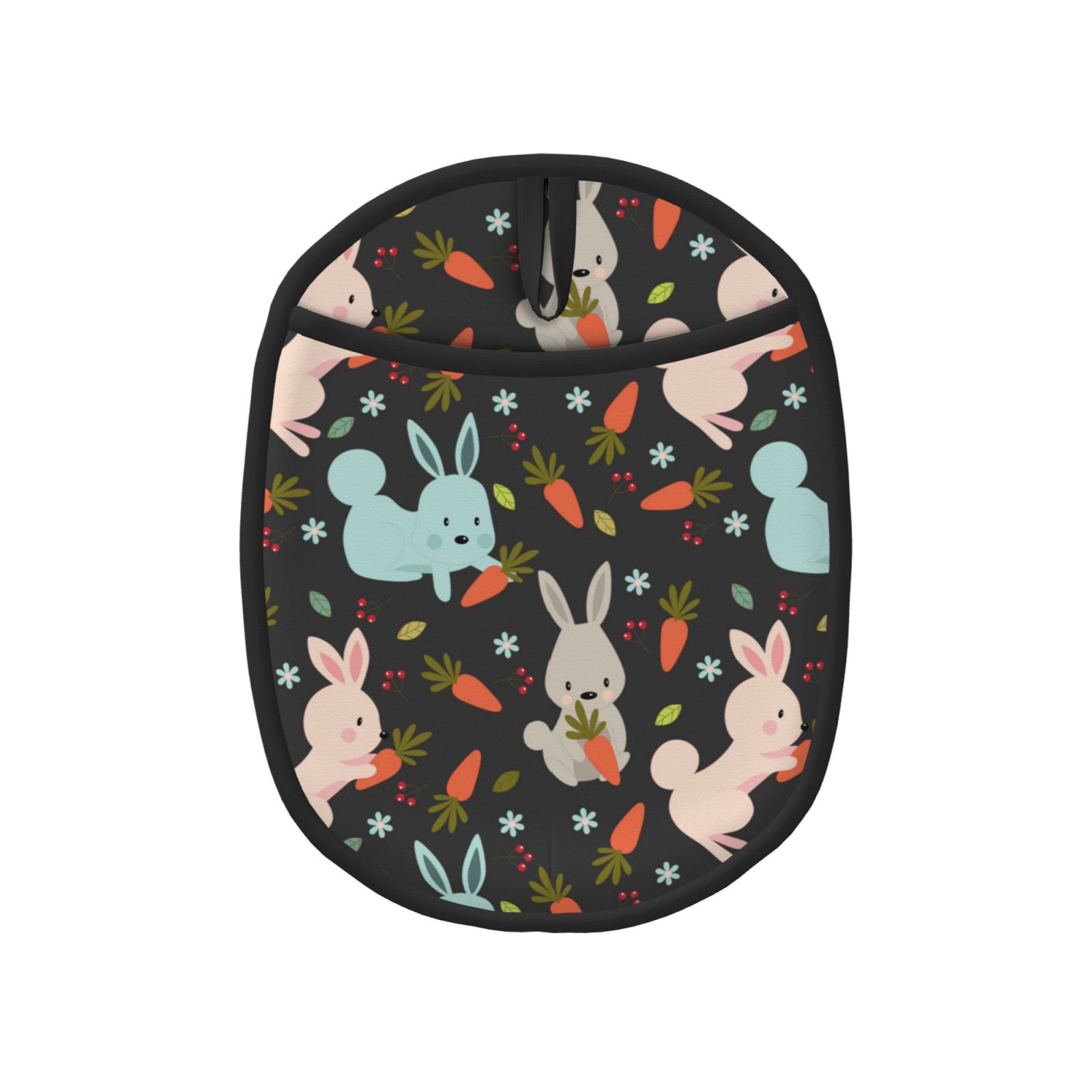 Rocae Rabbit Is Eating Carrots for Silicone Pot Holders, Oven Mitts