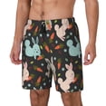 thumbnail image 1 of Rocae Rabbit Is Eating Carrots for Men's Swim Trunks Quick Dry With Two Side Pockets and One Lined Patch PocketLarge, 1 of 9