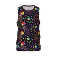 thumbnail image 1 of Rocae Rainbow Jellyfishes for Men's Basketball Jersey Lightweight and Breathable Athletic Tank Top,Quick-Drying Sports Jersey XX-Large, 1 of 9
