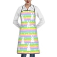 thumbnail image 1 of Rocae Rainbow Rabbit for Kitchen Aprons for Women Adjustable Cooking Kitchen Chef Apron for Men with Pockets, 1 of 7