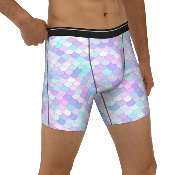 Rocae Rainbow Scales for Stretch Moisture-Wicking Underwear,Men's Underwear Boxer Briefs XX-Large