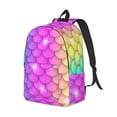 thumbnail image 1 of Rocae Rainbow Scales2 for Durable Canvas Backpack Leisure Large Bag Travel Rucksack Multi-function Backpack Medium, 1 of 8