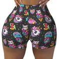 thumbnail image 1 of Rocae Rainbow Unicorn And Cat Icecream for Women's Quick-Dry Running Shorts,Ladies Active Athletic Apparel Yoga Workout Gym Running Volleyball Spandex Shorts Medium, 1 of 9