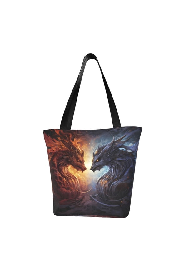 Red And White Beast for Shoulder Bags for Women Tote Bag for Women with Zipper Closure