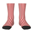 thumbnail image 1 of Rocae Red And White Stripes for Girls Boys Crew Socks,Children's Socks, Kids Socks, Toddler Socks: Daily Wear with Kids School Uniform, 1 of 5