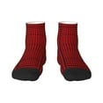 thumbnail image 1 of Rocae Red Black Houndstooth for Premium Adult Socks,Comfortable, Breathable, and Durable Socks, Perfect for Everyday Wear, 1 of 7