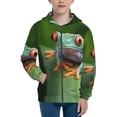 thumbnail image 1 of Rocae Red-Eyed Tree Frog for Zip Up Hoodies for Teen Sweatshirt with Hood-Small, 1 of 6