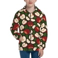 thumbnail image 1 of Rocae Red Fruit for Zip Up Hoodies for Teen Sweatshirt with Hood-Small, 1 of 6
