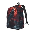 thumbnail image 1 of Rocae Red Moon Shark Sailboat for Canvas College Laptop Backpack for Men Women-Small, 1 of 5