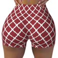 thumbnail image 1 of Rocae Red Moroccan for Women's Quick-Dry Running Shorts,Ladies Active Athletic Apparel Yoga Workout Gym Running Volleyball Spandex Shorts Large, 1 of 9