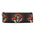 thumbnail image 1 of Rocae Red Mushrooms for Leather Pencil Case - Zippered Pen Case Stationery Bag Zipper Pouch Pencil Holder For Men Women Businessmen And Artists, 1 of 5