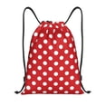 thumbnail image 1 of Rocae Red Polka Dot for Gym Bag Drawstring Bags Gym Backpack for Gym, Travel, Sports, Swimming, Beach-Small, 1 of 6