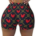 thumbnail image 1 of Rocae Red Rooster for Women's Quick-Dry Running Shorts,Ladies Active Athletic Apparel Yoga Workout Gym Running Volleyball Spandex Shorts XX-Large, 1 of 9