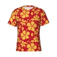 thumbnail image 1 of Rocae Red Vintage Flowers for Men's Moisture-Wicking Crew Tee - T-Shirt for Sports, Outdoor Activities, and Casual WearX-Large, 1 of 9
