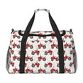 thumbnail image 1 of Rocae Red Wheeled Tractors Print Hand Travel Bag Travel Duffel Bag and Fitness Bag, Women's Waterproof Weekend Tote, Men's Travel and Fitness Essentials, 1 of 7