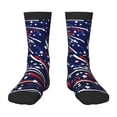 thumbnail image 1 of Rocae Red White Blue Fireworks 1 for Girls Boys Crew Socks,Children's Socks, Kids Socks, Toddler Socks: Daily Wear with Kids School Uniform, 1 of 5