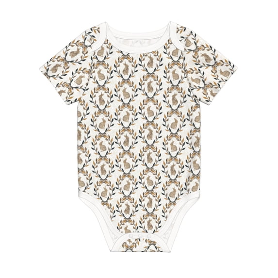 Rocae Retro Bunny for Baby Climbing Clothes Soft Baby Romper for Active Infants Comfortable and Breathable Crawling Jumpsuit Unisex Baby Outfit 3 Months