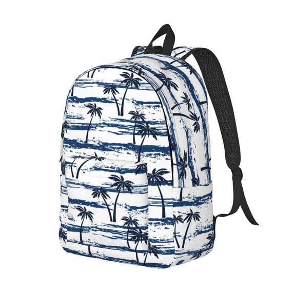 Rocae Retro Coconut Tree for Durable Canvas Backpack Leisure Large Bag Travel Rucksack Multi-function Backpack