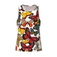 thumbnail image 1 of Rocae Retro Floral Butterfly for Men's Workout Tank Top Men's Running Tank Top Dry Fit Athletic Workout Tank TopsXX-Large, 1 of 9