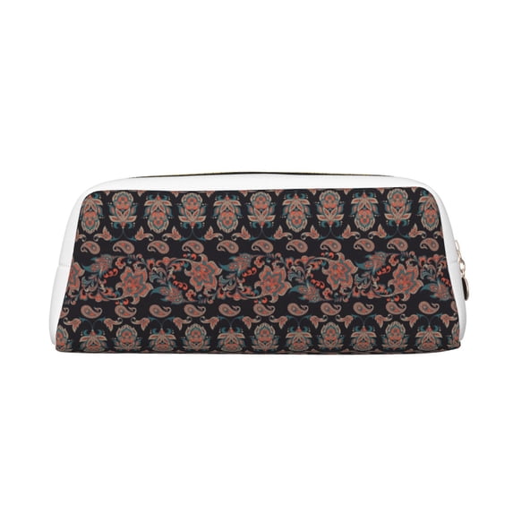 Rocae Retro Floral for Multifunctional Pen Organizer with Zipper Closure, Ideal for Tools, Gadgets, Cosmetics, Stationary,Travel Accessary