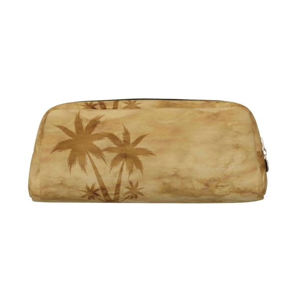 Rocae Retro Palm Tree for Multifunctional Pen Organizer with Zipper Closure, Ideal for Tools, Gadgets, Cosmetics, Stationary,Travel Accessary