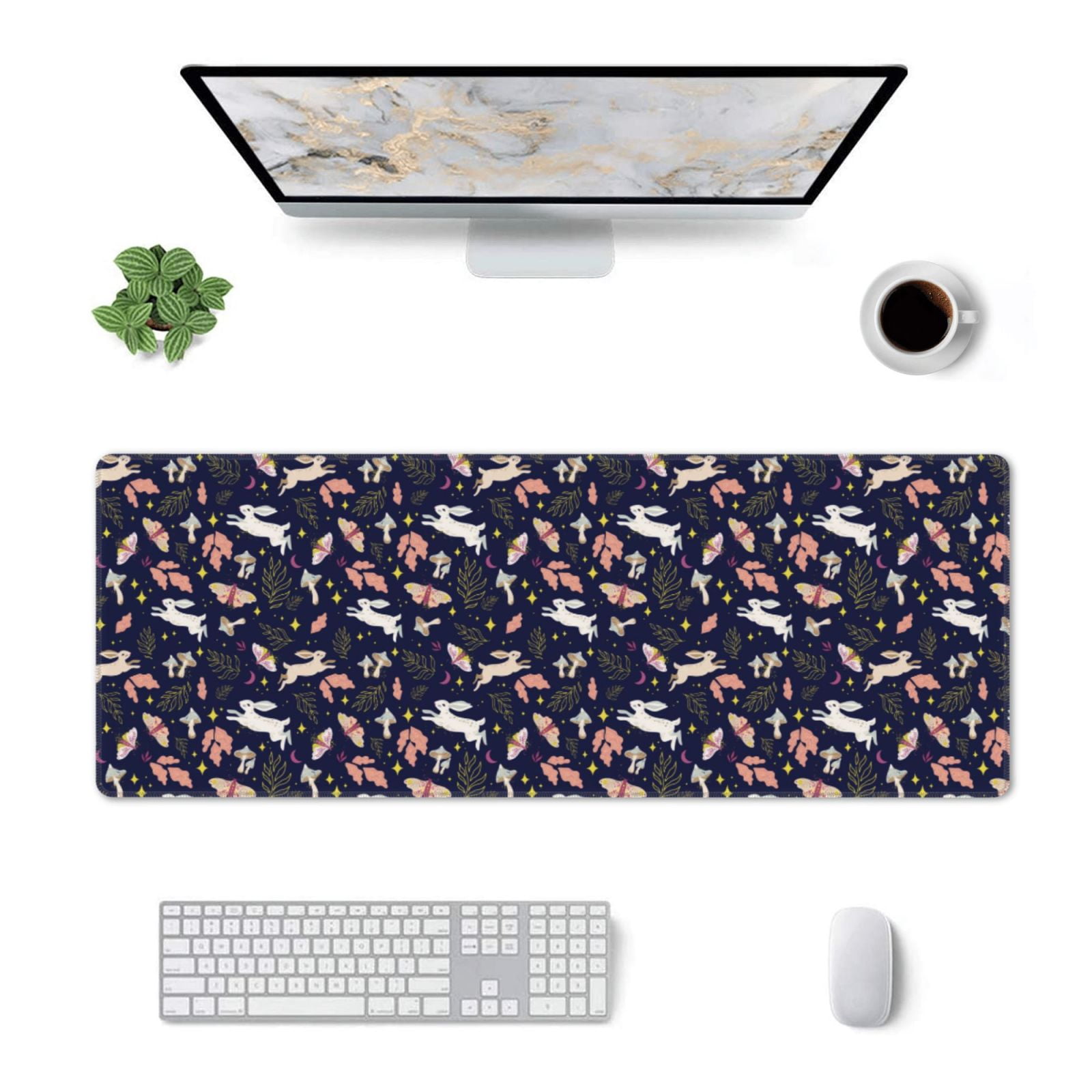 Mouse Mat XXL Adorable Rose Flower Gaming Mouse Pad 47.2x23.6x0.1 Inch - View #4