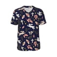 thumbnail image 1 of Rocae Retro Rabbit Flower for Breathable Men's Baseball T-Shirt Fashionable Casual Baseball Jersey, Moisture-wicking Sportswear XX-Large, 1 of 1